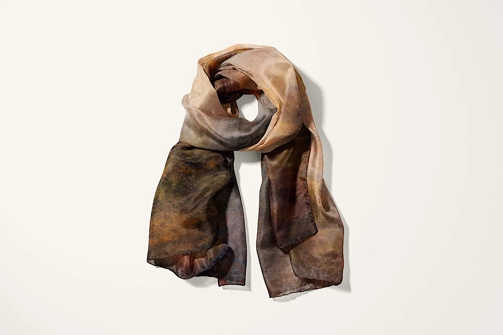 Everlasting silk scarf, tied