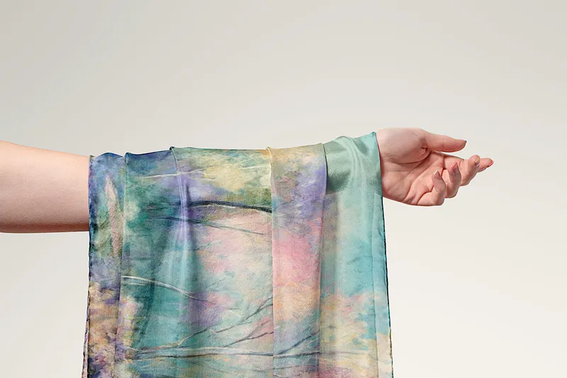 The Bridge silk scarf, close-up, view 3